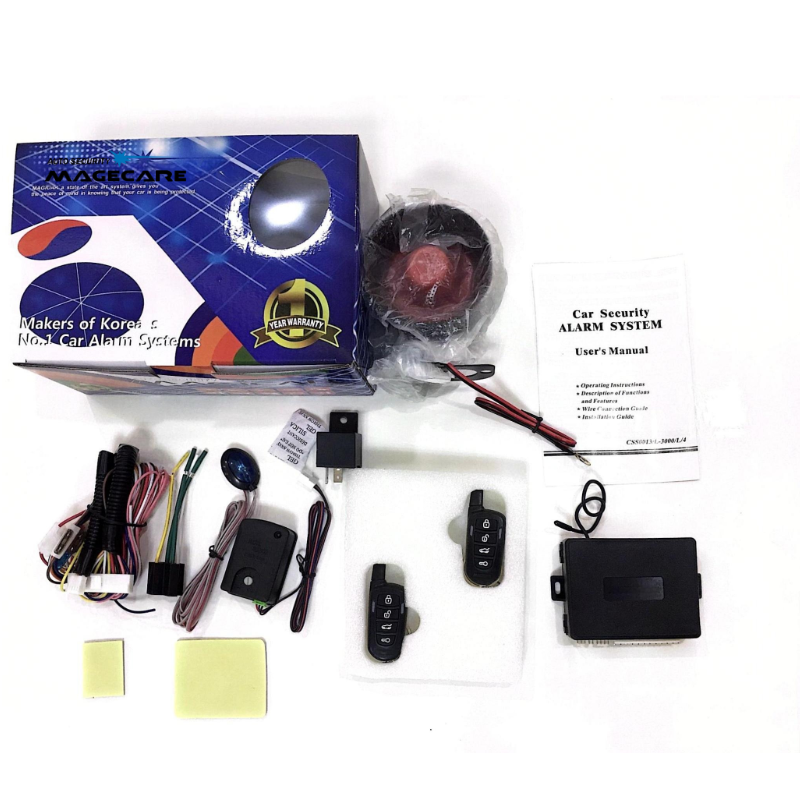 Magicar E High Quality Car Alarm System Security for Central Asian Russia Anti-Hijacking One Way Smart Keyless Entry M3000F